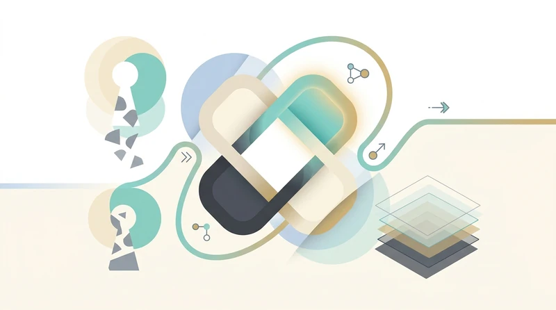 Abstract editorial illustration representing the structured mechanics of multiple-choice exam strategy